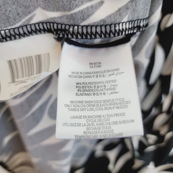 BCBGMaxAzria Black & White Combo Jersey Knit Dress Women's Size XS - Picture 5 of 14